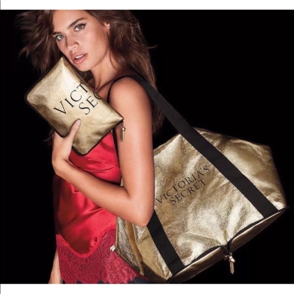 Victoria’s Secret gold packable bag
